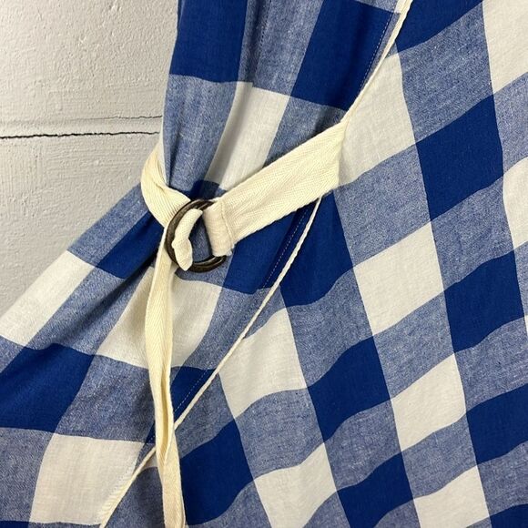 Anthropologie Maeve belted gingham check midi dress - Picture 4 of 5